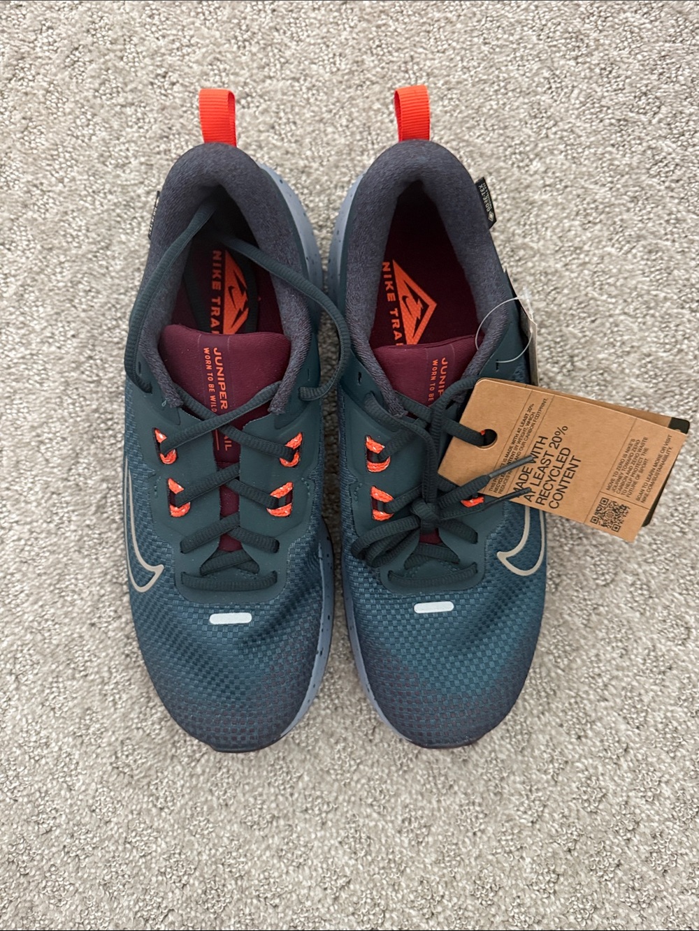 Nike Women’s Trail Running Shoes - Teal with Orange Accents